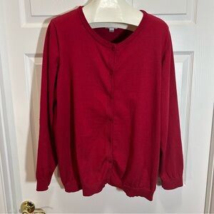 Avenue Red Cardigan Sweater